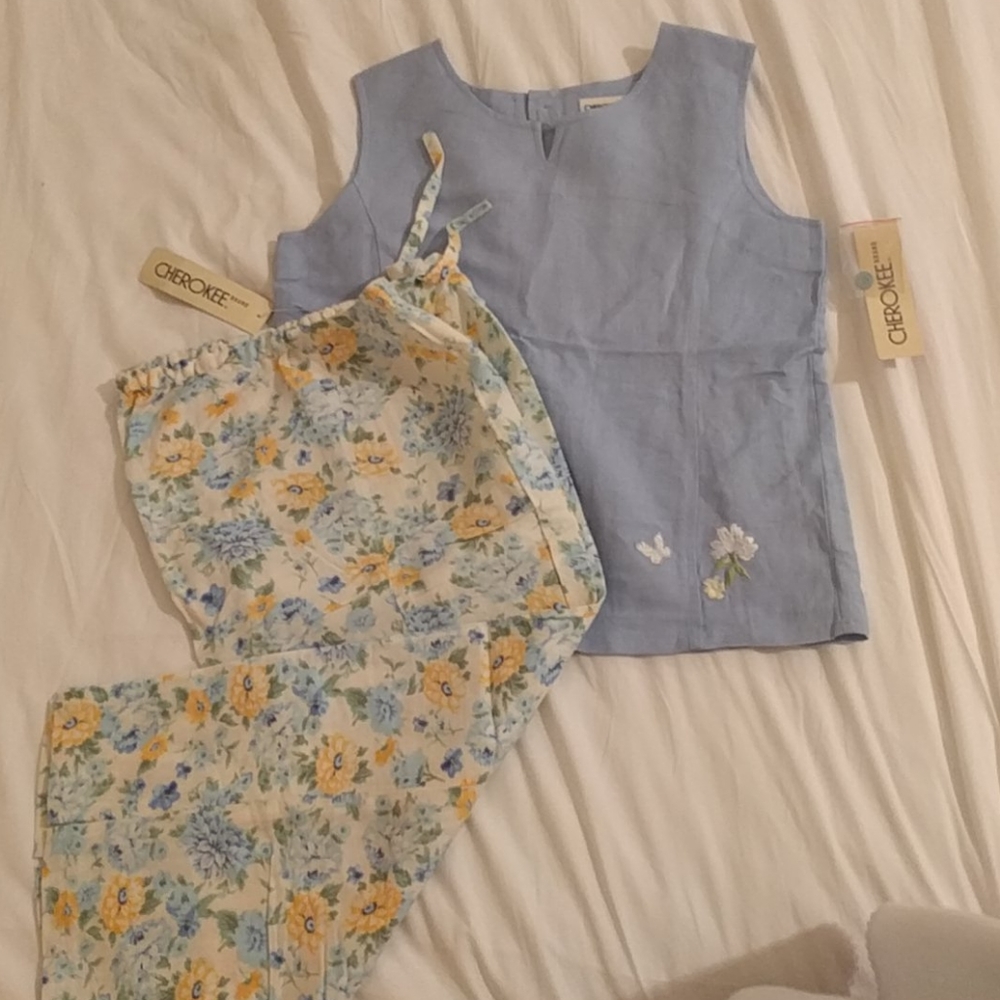 NWT Cherokee brand top and pants size L 10/12